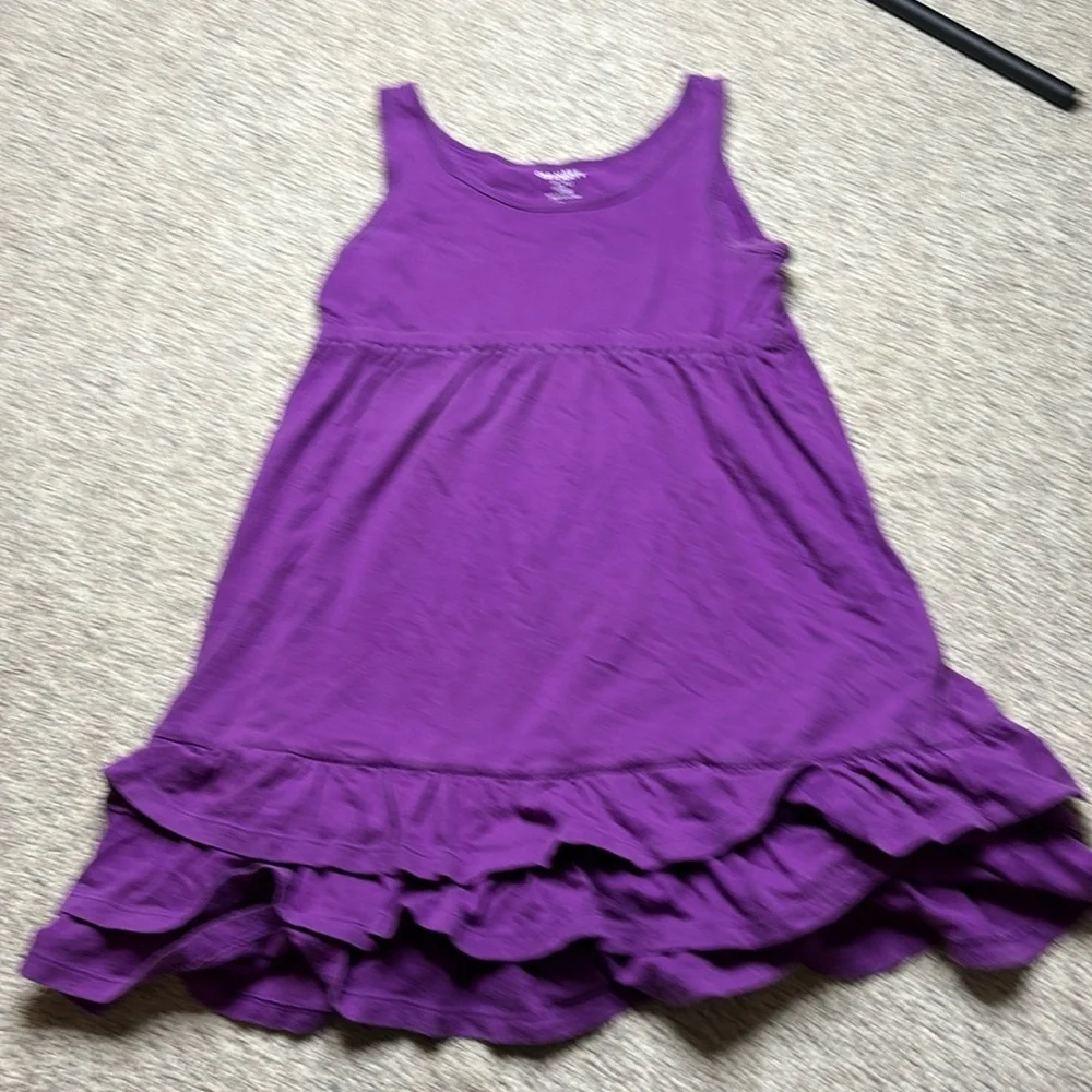OLD NAVY Purple Casual Dress With Ruffles - Picture 3 of 5